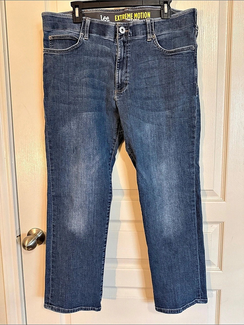 Lee Extreme Motion Stretch Straight Fit Tapered Leg Men's Jeans Blue Waist 38/30